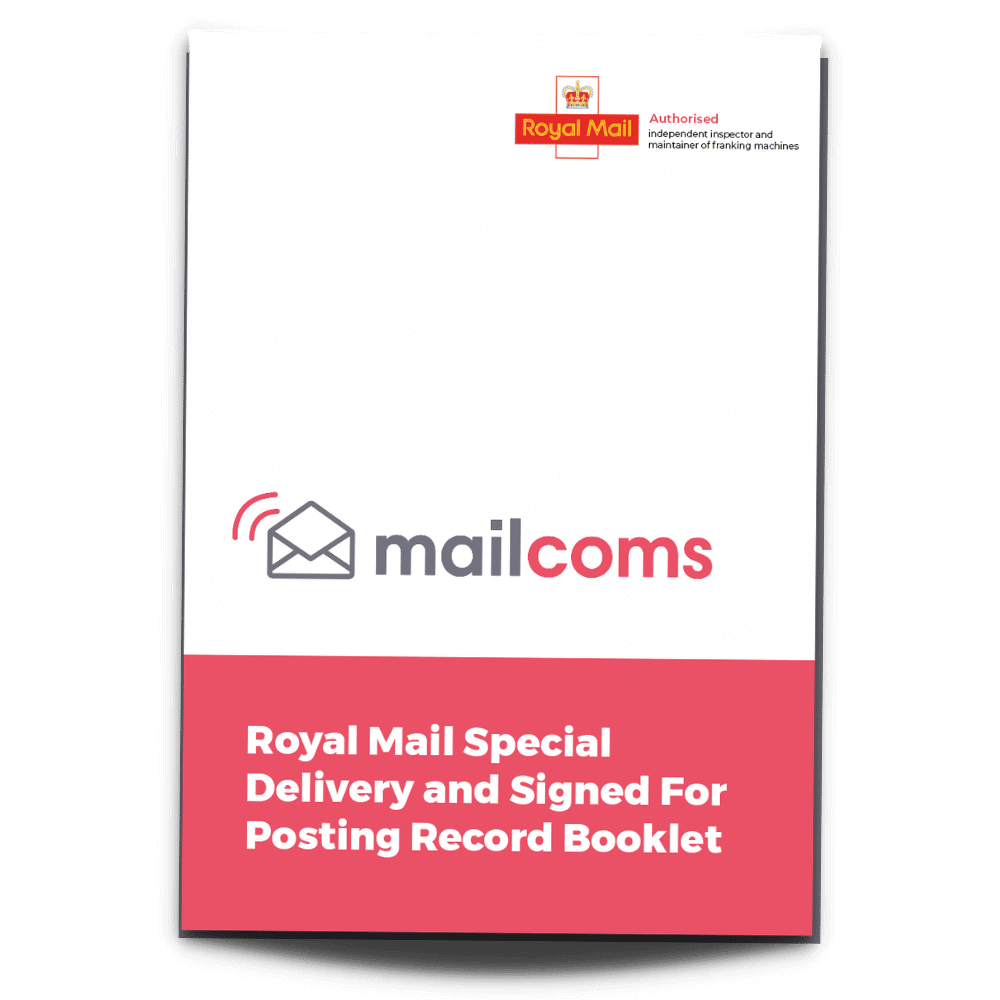 Royal Mail’s Special Delivery & Signed For Posting Record Booklet