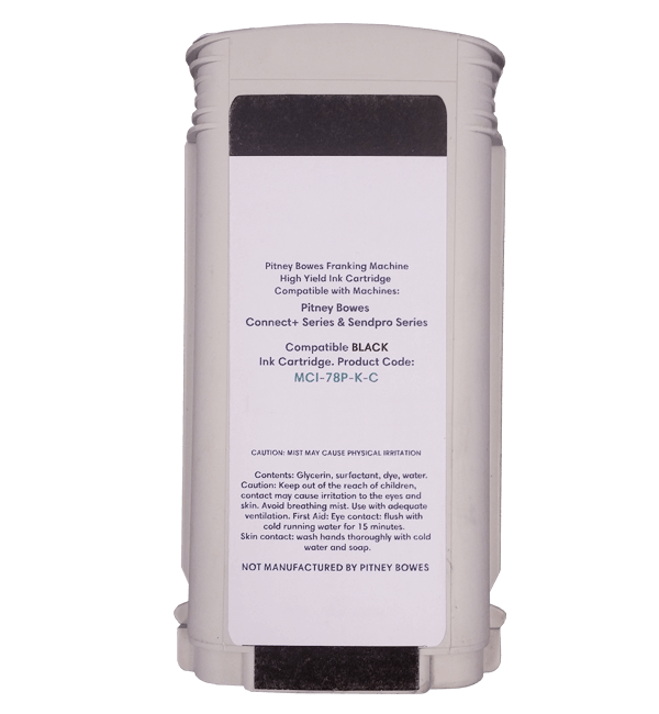 Pitney Bowes SendPro P1000 Ink Cartridge, SendPro P1500 Ink Cartridge, SendPro P2000 Ink Cartridge & SendPro P3000 Ink Cartridge - Compatible High Capacity Black Ink Cartridge