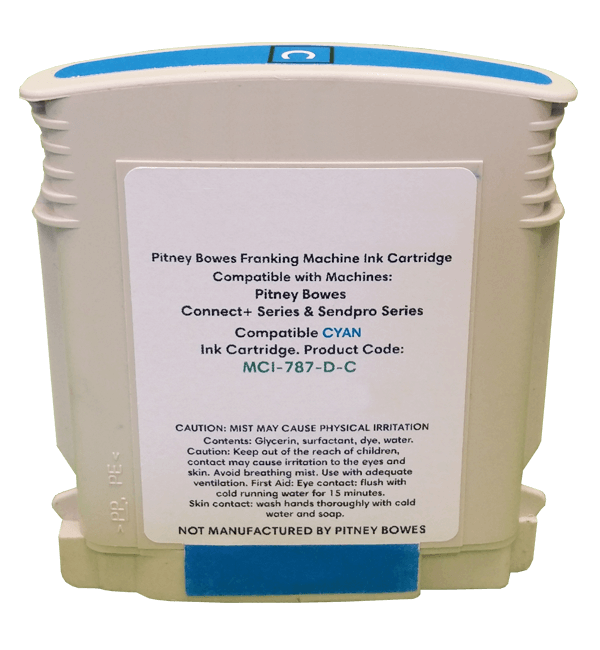 Pitney Bowes Connect+ 1000 Ink Cartridge, Connect+ 2000 Ink Cartridge & Connect+ 3000 Ink Cartridge - Compatible Cyan Ink Cartridge