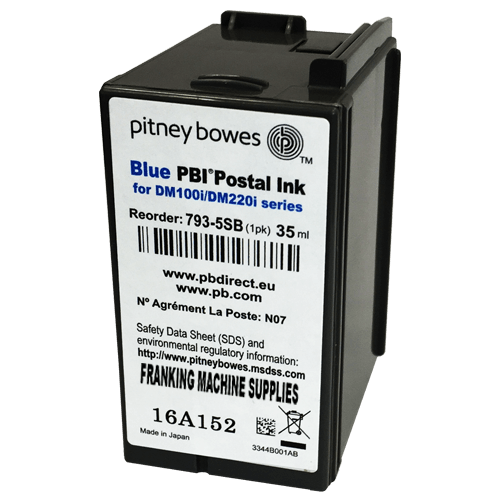Pitney Bowes DM160i Ink Cartridge & DM220i Ink Cartridge - Genuine Original Blue Ink Cartridge
